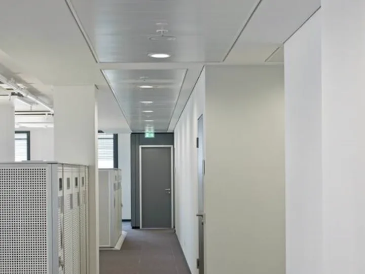 Interior metal ceiling panels
