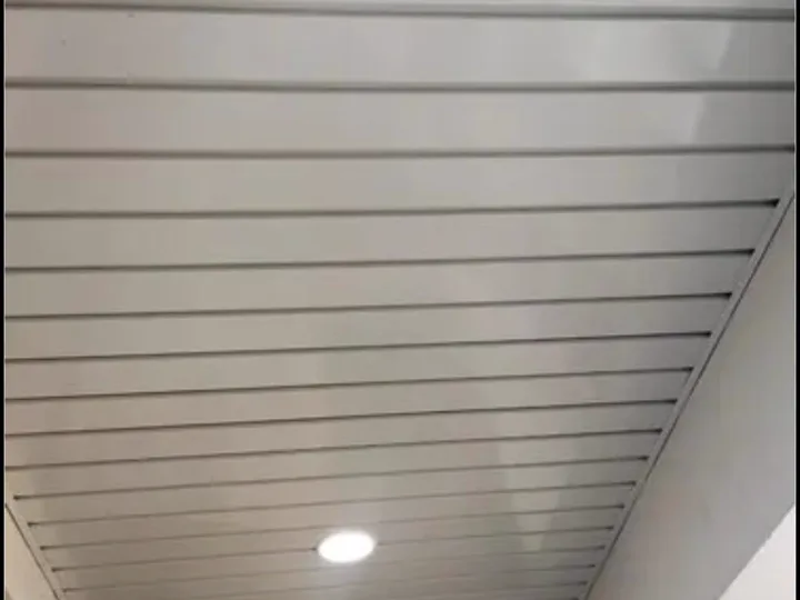 White metal ceiling detail