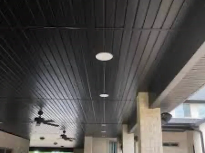 Finished dark soffit detail